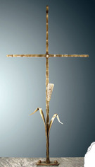 Grabkreuz 1660-1675 - Schönes modernes Schmiedekreuz (Schmiedeeisen oder Bronze) in hervorragender Qualität.