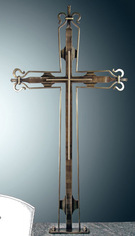 Grabkreuz 1560-1575 - Schönes modernes Schmiedekreuz (Schmiedeeisen oder Bronze) in hervorragender Qualität.