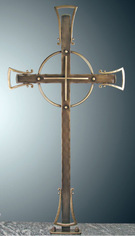 Grabkreuz 1750-1765 - Schönes modernes Schmiedekreuz in hervorragender Qualität. (Schmiedeeisen oder Bronze) 