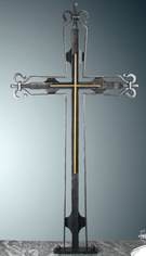 Grabkreuz 1790-1795 - Schönes modernes Schmiedekreuz in hervorragender Qualität.
 (Schmiedeeisen oder Bronze) 