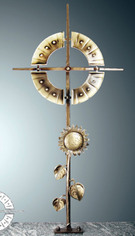 Grabkreuz 1640-1655 - Schönes modernes Schmiedekreuz in hervorragender Qualität.(Schmiedeeisen oder Bronze)