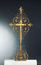 Grabkreuz 2760-2770 - Schönes modernes Schmiedekreuz in hervorragender Qualität. 
(Schmiedeeisen oder Bronze).