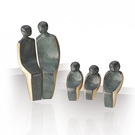Familie -  15 cm Bronzegruppe 5-tlg, auf zwei Steinsockeln - Material: Bronze
von Kött-Gärtner, Luise